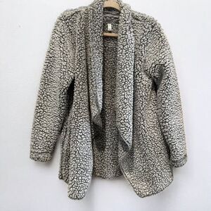 Jockey Grey Sherpa Cardigan Sweater Fleece - Size S/M